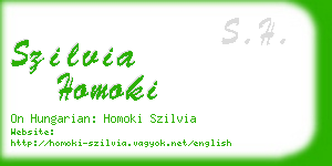 szilvia homoki business card